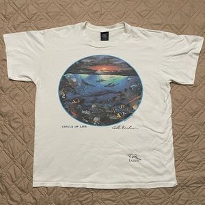 Circle of Life Vintage White Tee